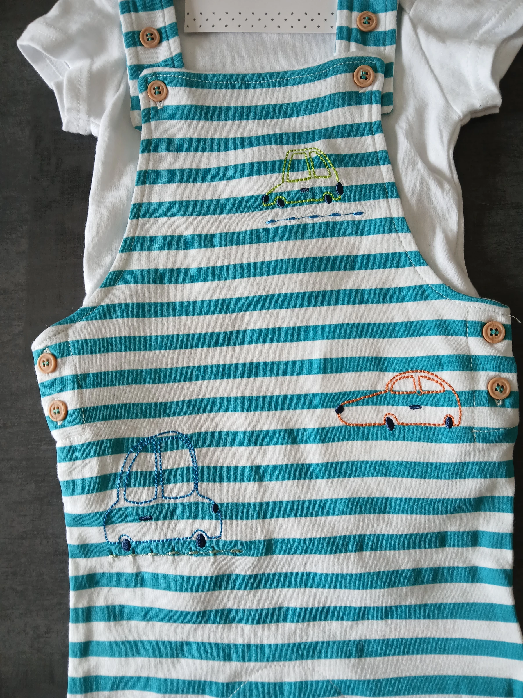 conjunto macacão curto para menino minoti baby 67/71 cm 6/9 meses – photo 6